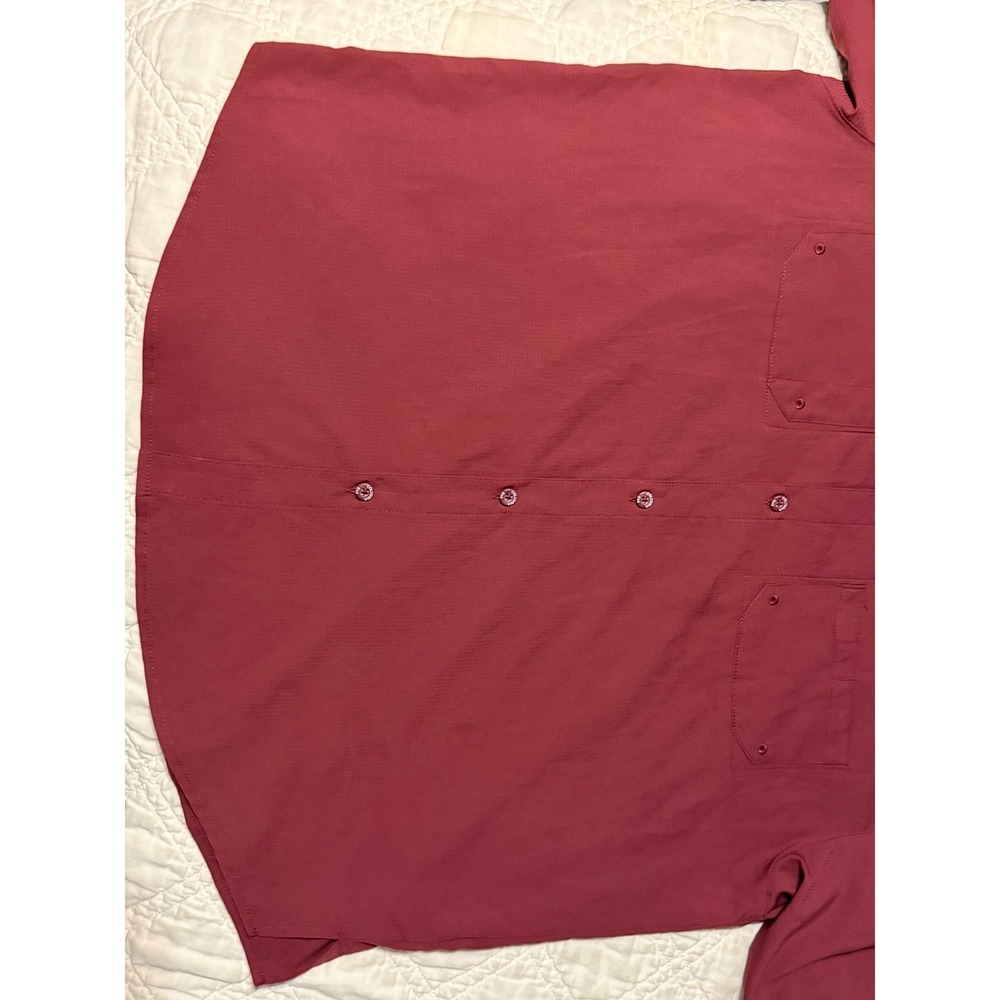 Columbia PFG Texas A&M Aggies Tamiami Fishing Shirt Mens XL Maroon Short Sleeve - Picture 2 of 11